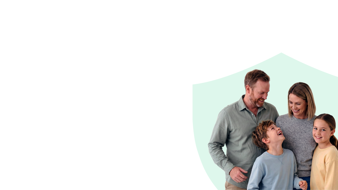 Happy family protected